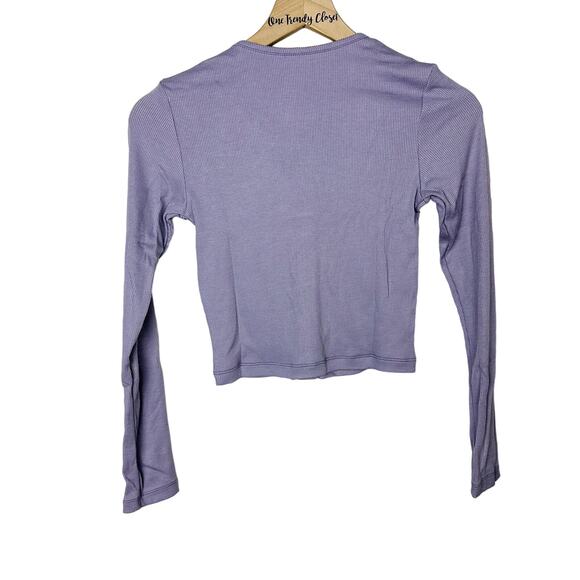 Outdoor Voices NWT CozyRib Cropped Cardigan Earl Grey Size Small - Picture 5 of 6